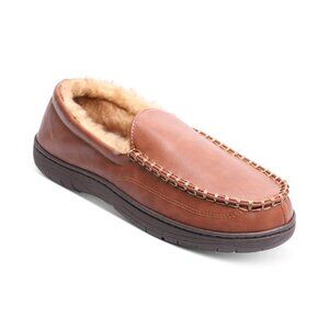 Mens Haggar Faux Leather Venetian Slippers - Size M - NIB